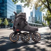 Rollers en Ligne Adultes de Qualité Professionnelle, Patins à Roulettes Haut de Gamme pour une Glisse Rapide et Confortable Saison Hiver