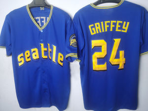 Sıcak Fırsat # 44 Julio Rodriguez # 24 Ken Griffey Jr. Erkekler Seattle Mariners Beyzbol Forması - Product Image 2
