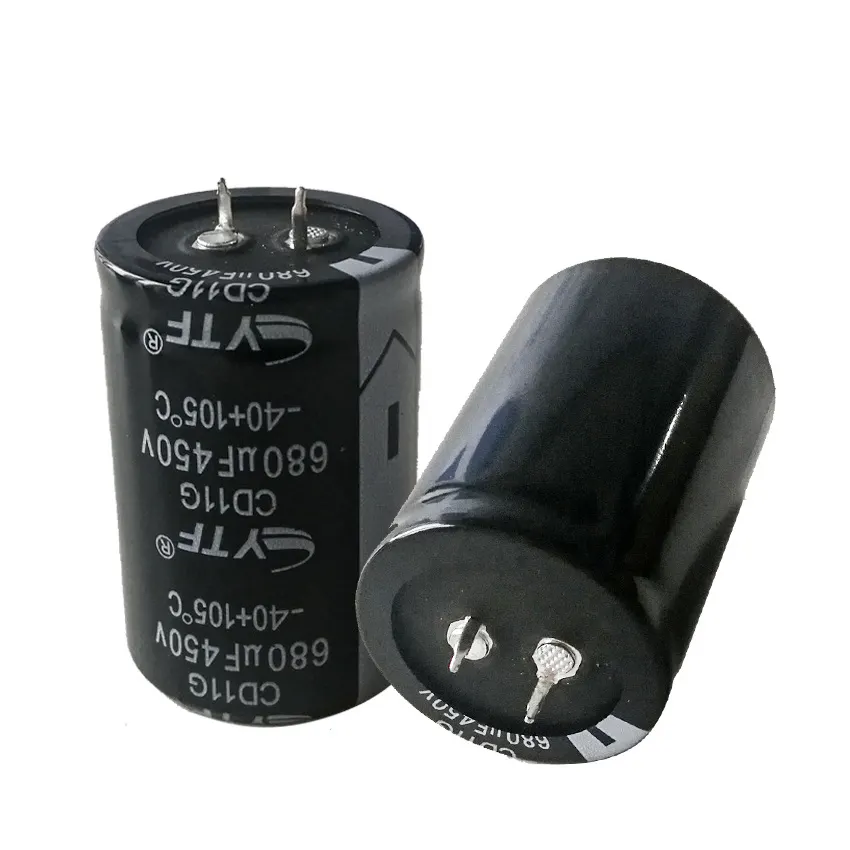 Hot Selling 35*50mm High Voltage Frequency Battery Low Loss 680UF450V Horn Electrolytic Capacitor For Inverter