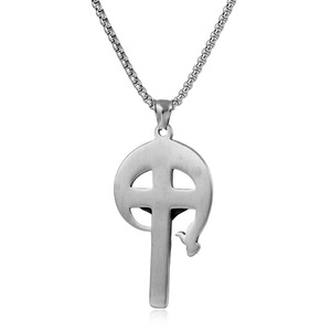 yunnique Stainless Steel <b>Cross</b> Pendant With Jesus Crucifixion Design For Men Fashion Necklace 60cm <b>Chain</b> - Product Image 3