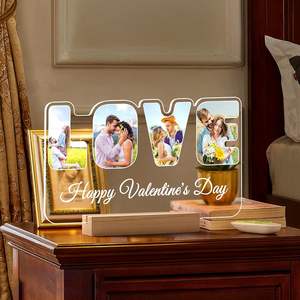 Cadres photo personnalisés Photos personnalisées anniversaire fête des pères <span class=keywords><strong>cadeau</strong></span> pour <span class=keywords><strong>papa</strong></span> fille fils bébé veilleuse caractéristique pour la famille - Product Image 6