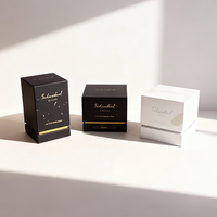 Boîtes rigides en papier personnalisées avec logo imprimé, luxe, col rigide, 2 pièces (couvercle et base), emballage cadeau, parfum, crème pour le visage, bougie, bijoux