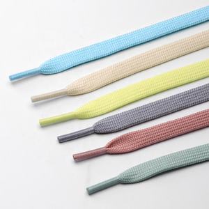 Lacets de chaussures plates Double creux pour hommes et femmes, lacets de baskets blanches et noires - Product Image 1