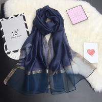 Foulard d'été en soie pour femmes, chalets et enveloppes, grande taille, léger et doux, bijoux de plage, hijabs, nouvelle mode 2020
