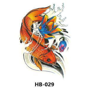 Realista Koi Flor <span class=keywords><strong>de</strong></span> pez temporal media manga tatuaje grande adulto cuerpo arte maquillaje <span class=keywords><strong>en</strong></span> <span class=keywords><strong>brazo</strong></span> pecho Material <span class=keywords><strong>de</strong></span> papel <span class=keywords><strong>para</strong></span> Mujeres Hombres - Product Image 2