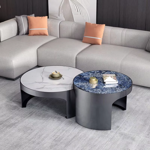 Base <span class=keywords><strong>de</strong></span> acero inoxidable dorado <span class=keywords><strong>de</strong></span> lujo <span class=keywords><strong>para</strong></span> salón <span class=keywords><strong>de</strong></span> belleza, Mesa Central pequeña, combinación moderna en blanco y negro, juego <span class=keywords><strong>de</strong></span> mesa <span class=keywords><strong>de</strong></span> <span class=keywords><strong>centro</strong></span> redonda - Product Image 6