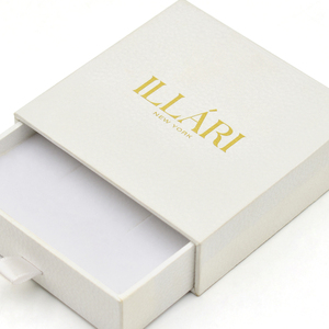 Caja de Embalaje de Joyería de Lujo al por Mayor, Caja de Regalo de Cartón Rígido con Cajón Deslizante y Logotipo Personalizado para Juego de Collar, Anillo y Pulsera - Product Image 5