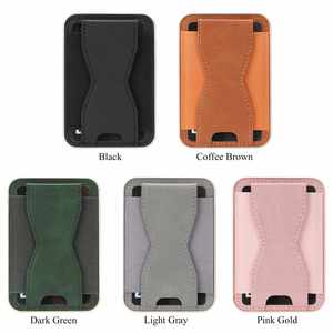 Luxury Vegan Leather Magnetic Card <b>Holder</b> With Integrated Kickstand Stretchable Phone <b>Wallet</b> for IPhone17 16 15 14 13 Pro Max - Product Image 4