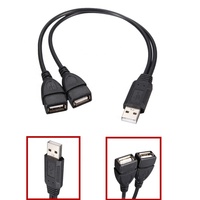 Câble répartiteur USB en Y, 1 mâle vers 2 femelles