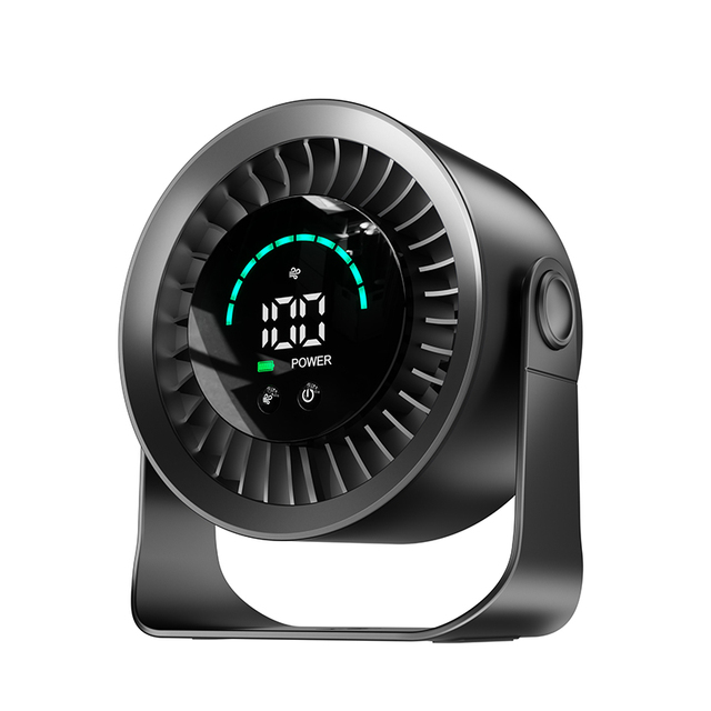 Desktop Mini Fan with LCD Display High-Speed Circulating Bladeless Design Mute Operation Cold Air Wall-Mounted Fan NS11