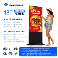 Kiosco Digital 4K de 43, 49, 55 y 65 Pulgadas, Pantalla LCD con Soporte de Pie, Señalización Digital Inteligente, Pantalla Táctil, Reproductor Multimedia Android 14 Windows