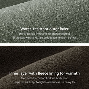 QUICKSHOWナイロンフリース裏地付きバギーアウトアウトドアパラシュートパンツ男性ファッションスタック膝軽量バルーンパンツユニセックス - Product Image 2