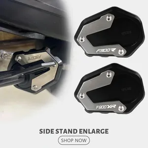 Pour <span class=keywords><strong>BMW</strong></span> F900 F <span class=keywords><strong>900</strong></span> XR R 2019-2023 <span class=keywords><strong>2022</strong></span> Accessoires Moto F900R F900XR Plaque d'agrandissement de béquille latérale - Product Image 2