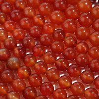 Vente en gros de perles rondes en agate rouge naturelle de plusieurs tailles perles en agate pour la fabrication de bijoux