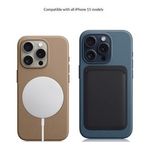 Étui de téléphone tissé en sergé gaufré étanche pour iPhone 16 15, coque magnétique animée pour iPhone Pro 17