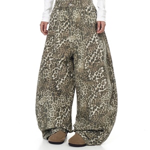 I produttori di Denim personalizzano Jeans larghi leopardati da uomo <span class=keywords><strong>pantaloni</strong></span> larghi in Denim stile stile stile Machete - Product Image 1