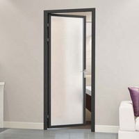 Porte en verre et aluminium avec cadre étroit, livraison gratuite, cadre métallique, pour la salle de bain