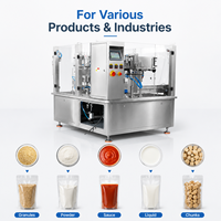 Machine d'emballage multifonctionnelle pour sachets préformés, avec alimentation automatique des sachets, remplissage et scellage, pour l'emballage de poudre de café et d'épices