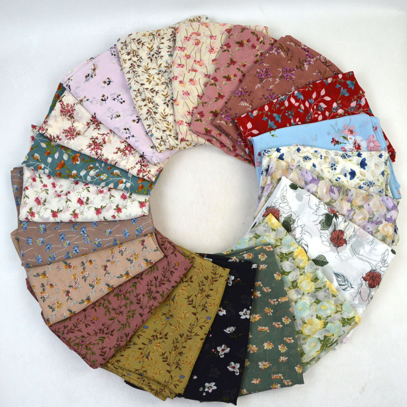 Новый шифоновый женский головной платок с цветочным принтом газовый головной платок шарф женский четырехуровневый длинный шарф