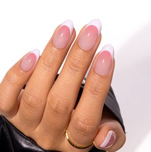 <span class=keywords><strong>Uñas</strong></span> Postizas Francesas en Forma de Almendra, <span class=keywords><strong>Color</strong></span> <span class=keywords><strong>Rosa</strong></span> Pálido, <span class=keywords><strong>Uñas</strong></span> Postizas al por Mayor para Mujer, Calidad de Salón, <span class=keywords><strong>Uñas</strong></span> a Presión para Manicura en Casa - Product Image 3