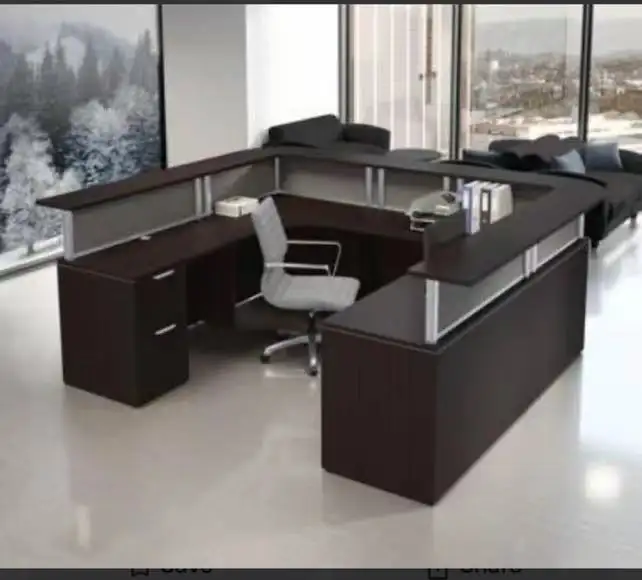 Venda quente escritório estação de trabalho móveis, atacado, design clássico, material de madeira, mesa de escritório