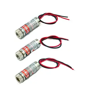 Tête laser 3V5V, <span class=keywords><strong>diode</strong></span> laser 5mW, groupe de points rouges en forme de tube laser semi-conducteur en cuivre, diamètre extérieur de 6MM - Product Image 1