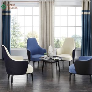 Canapé matelassé avec dossier haut de gamme, tissu de velours <span class=keywords><strong>bleu</strong></span>, siège simple pour chambre à coucher - Product Image 4