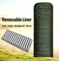 Sac de couchage portable hiver-été, équipement chaud pour la randonnée et le camping par temps froid
