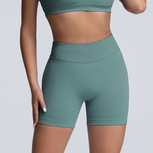 कस्टम लोगो त्वरित शुष्क निर्बाध फिटनेस डिपो, योग जिम, महिलाओं के लिए उच्च कमर शॉर्ट्स उठाने वाली स्पोर्ट्स कसरत बट - Product Image 5