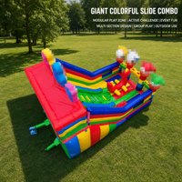 Château gonflable commercial en PVC avec toboggan et pistes d'escalade, équipement de terrain de jeu gonflable pour enfants, idéal pour la location événementielle et les grandes entreprises