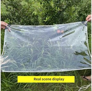 10ft x 13ft không thấm nước PVC rõ ràng tarps với grommets Heavy Duty cắm trại ngoài trời trong suốt Tarp - Product Image 6