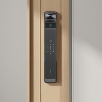Serrures de porte intelligentes haute sécurité, batterie au lithium 4200 mAh pour porte d'entrée, Wifi avec caméra de reconnaissance faciale 3D et écran