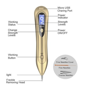 Produit phare : Appareil portable rechargeable à 9 niveaux réglables avec écran LCD pour l'élimination des verrues, tatouages, points noirs et grains de beauté - Product Image 5