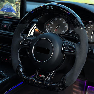 Volante de fibra de carbono personalizado <span class=keywords><strong>A6</strong></span> S6 RS6 <span class=keywords><strong>C7</strong></span> 2016-2018 Volante de repuesto para <span class=keywords><strong>Audi</strong></span> S6 <span class=keywords><strong>C7</strong></span>.5 2016-2018 Rueda de carbono LED - Product Image 5