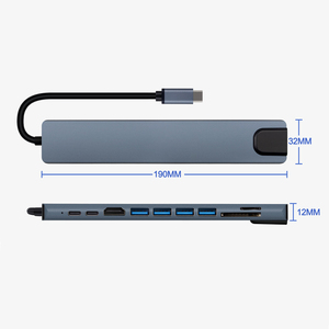 Tuti <span class=keywords><strong>10</strong></span> in 1USB ฮับ USB 3.0 HDTV 4K Pd 100W ชาร์จ SD TF พอร์ต LAN RJ45แท่นวางอเนกประสงค์สำหรับ <span class=keywords><strong>Mac</strong></span> - Product Image 6