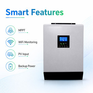 Système solaire hybride Powermerry 5 kW monophasé avec onduleur solaire MPPT, entrée de tension <span class=keywords><strong>PV</strong></span>, routeur WiFi pour usage domestique et alimentation de secours - Product Image 2