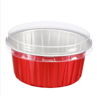 125ml jetable feuille d'aluminium cuisson tasse couvercle transparent moules à tarte pour Muffin pouding cuisson coloré jetable moules à pâtisserie PET
