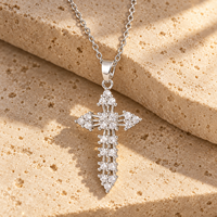 Collier ras du cou rétro punk pour femme avec pendentif croix en zircon, plaqué or 18 carats, maillons personnalisés, accessoire de mode tendance pour mariage, couleur or