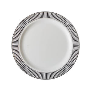 Plato de comida para tarta de <span class=keywords><strong>boda</strong></span> Chapado en plata personalizado barato al por mayor plato de plástico desechable ecológico para fiestas y campings - Product Image 3