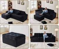 Canapé modulaire 3 places en forme de bulle, ottoman, compressé sous vide, en velours, moderne, pour appartement, villa, salon