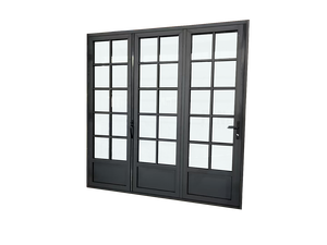 <span class=keywords><strong>Porte</strong></span> patio <span class=keywords><strong>coulissante</strong></span> à double battant en aluminium à rupture de pont thermique Penjoy, intérieur/extérieur moderne, double vitrage trempé, moustiquaire rétractable - Product Image 2