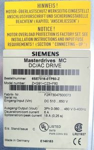 Controladores Masterdrives 6SE70160TP50Z Z= G91C23F80 <span class=keywords><strong>EStC</strong></span> Originales, Nuevos, en Excelentes Condiciones para PLC - Product Image 5