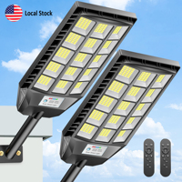 Lot de 2 lampadaires solaires haut de gamme avec 420 LED SMD 5730 – Entrepôt aux États-Unis pour les baies de chargement des terminaux de fret en conteneurs