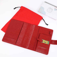 Classeurs économiques A5 les plus vendus de Hongbo Sacs à poussière en tissu 9 couleurs Cahiers de papeterie à spirale avec reliure à feuilles mobiles