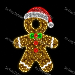 Decoraciones Navideñas de Jengibre con Luces LED para Exteriores, para Calles, Parques Temáticos, Centros Comerciales, Hoteles y Exhibiciones Fotográficas Navideñas - Product Image 3