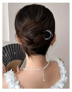Pince à <span class=keywords><strong>cheveux</strong></span> en acrylique en forme de U de 13 cm, surdimensionnée, pour chignon ondulé, pour coiffures relevées, pour filles et femmes - Product Image 6