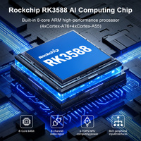 Mini PC IA RK3588 pour Edge Computing, NPU 6 TOPS, Décodage Vidéo 8K, Analyse, 8 cœurs 64 bits, 2 ports LAN, 2 ports RS232, Contrôleur Edge