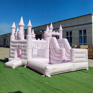 <span class=keywords><strong>Castillo</strong></span> Inflable Rosa Pastel con Tobogán, <span class=keywords><strong>Castillo</strong></span> Hinchable Comercial para Fiestas, Bodas, Princesa, Fuerte, Brincar - Product Image 2