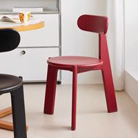 Chaise de salon empilable ergonomique en bois massif de style nordique pour hôtel et restaurant