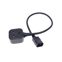 Prise de sortie IEC320 C14 vers UK BS1363A, prise mâle IEC C14 vers prise femelle UK 3Pin câble adaptateur d'alimentation pour PDU UPS